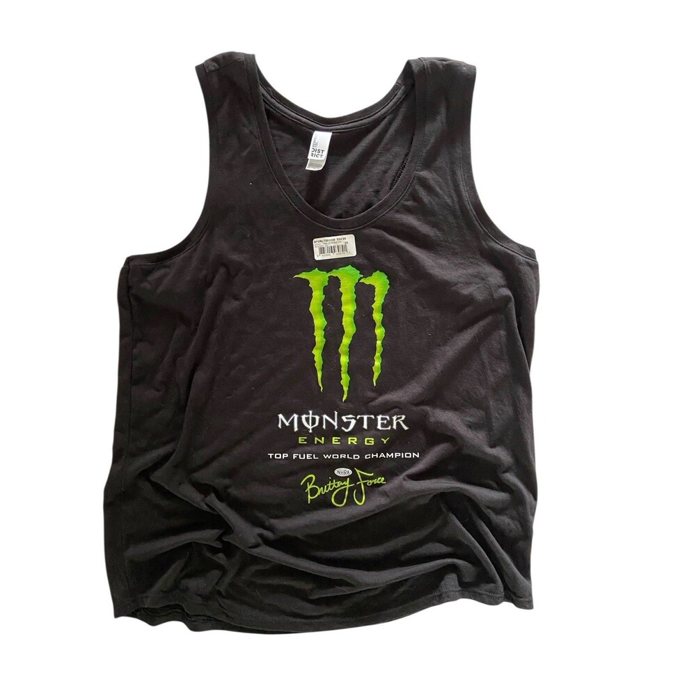 Monster Energy Womens Tank Size‎ 2X Black Brittany Force NHRA Top Fuel Champion
